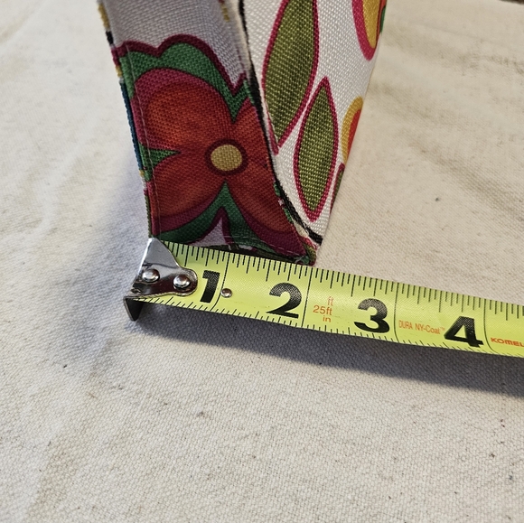 Clinique Cosmetic Makeup Bag 8”x6” Daisy Floral Pattern Travel Beach - Picture 11 of 14